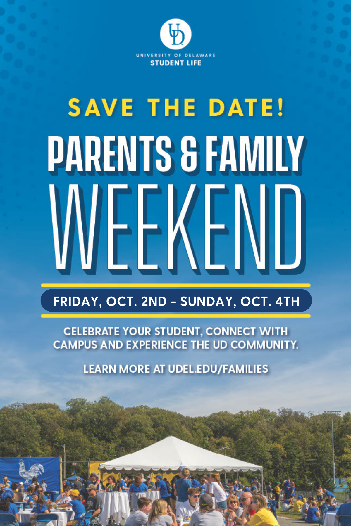 Parent Viewing Week Save the Date: Parents and Family Weekend | The Blue Hen Family Hub